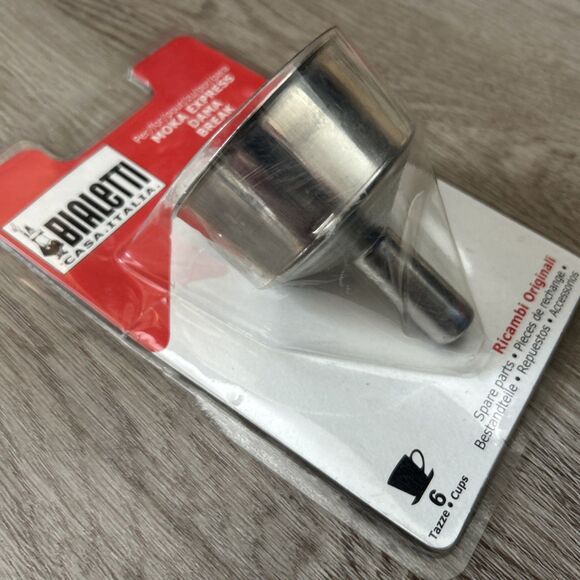 Moka Express 6 Cup Replacement Funnel Coffee Dama Break Ricambi Originali Italy - Picture 3 of 4